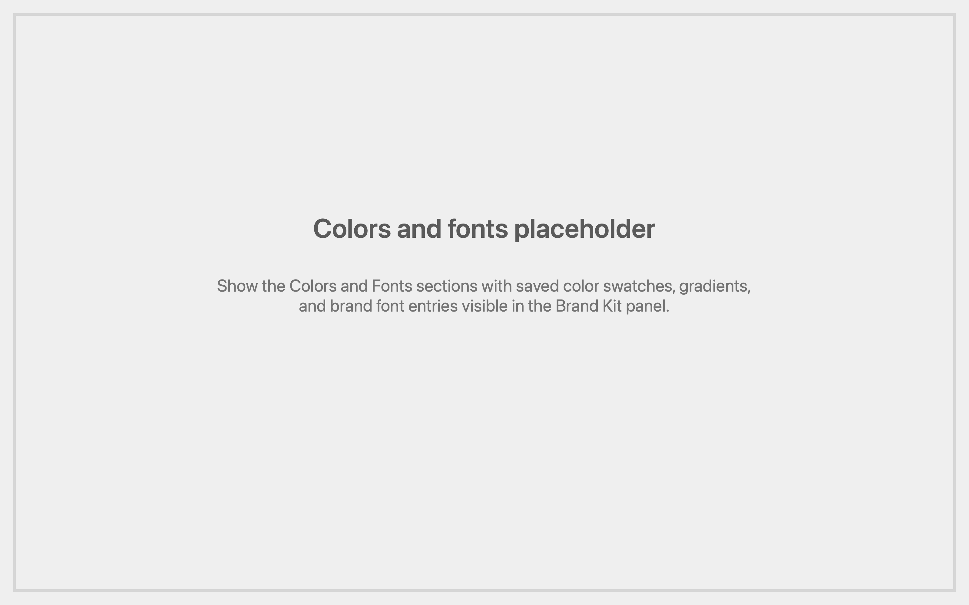 the colors and fonts workflow