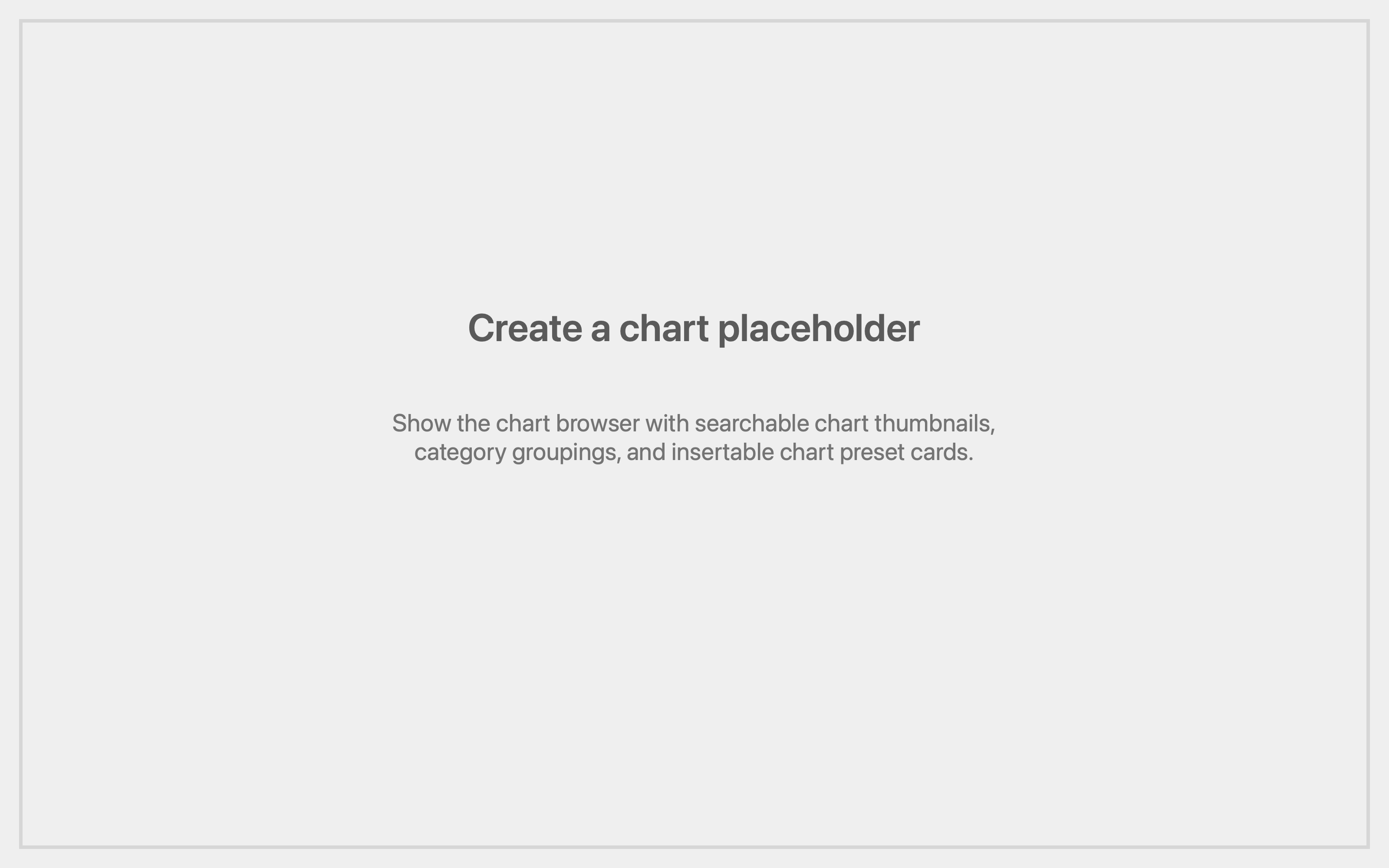 the create a chart workflow