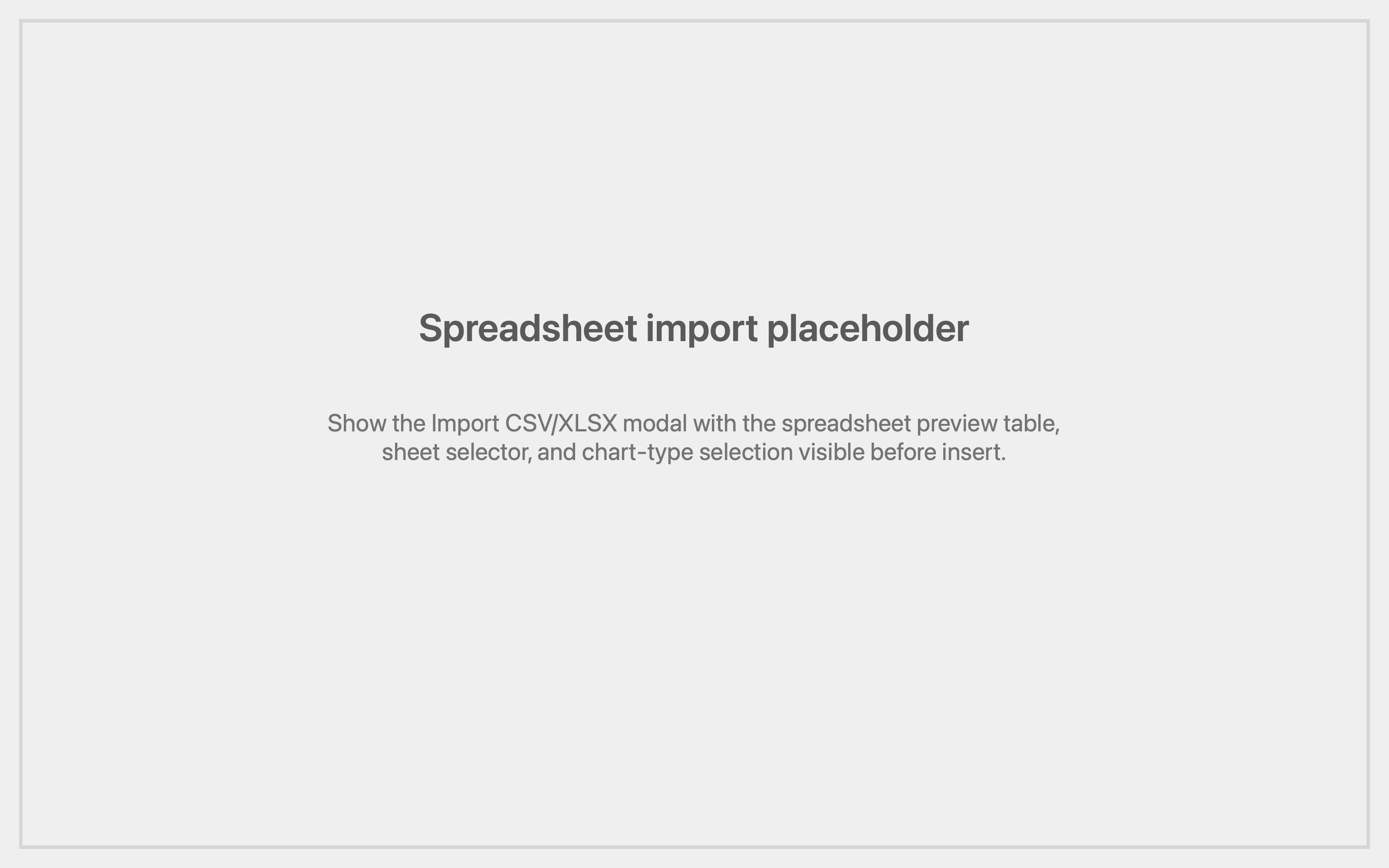 the spreadsheet import workflow