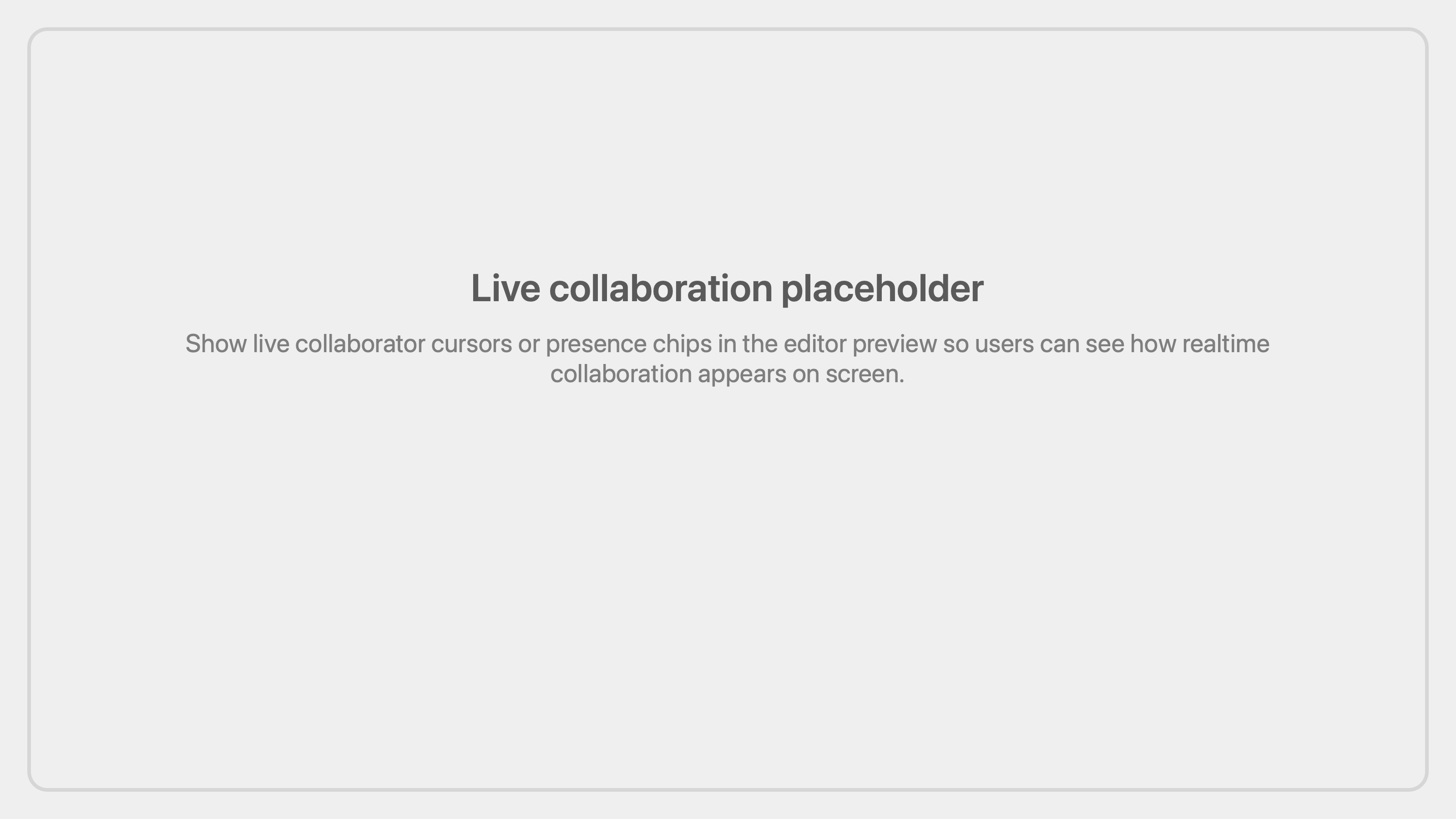 live collaboration presence