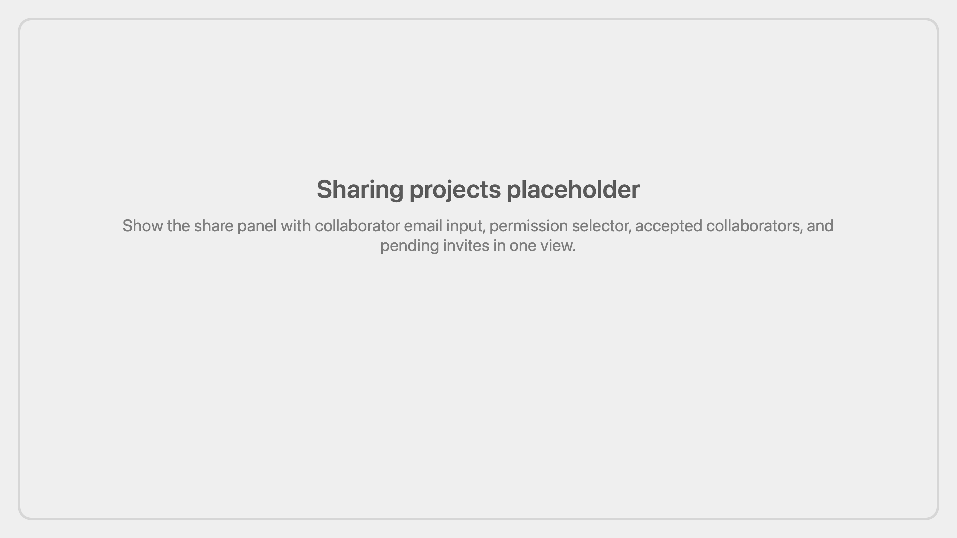 the share projects workflow