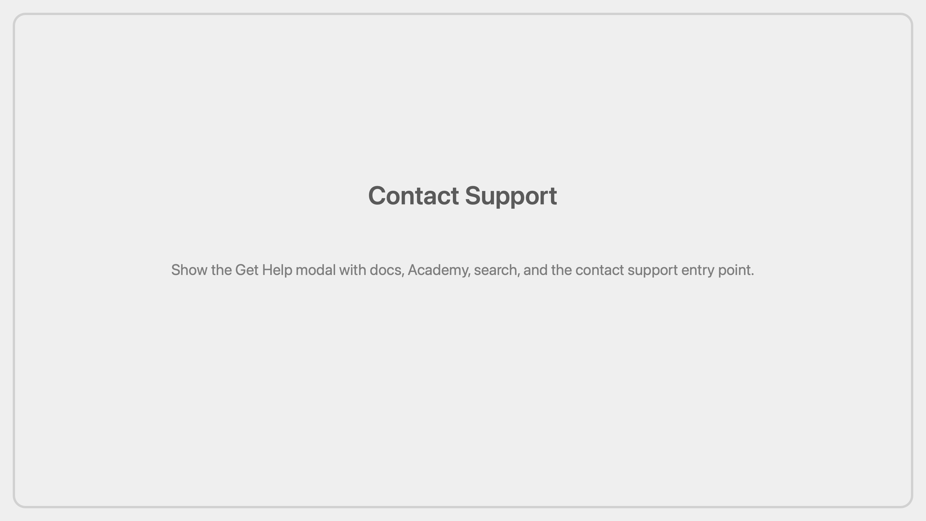 the get help and contact support modal