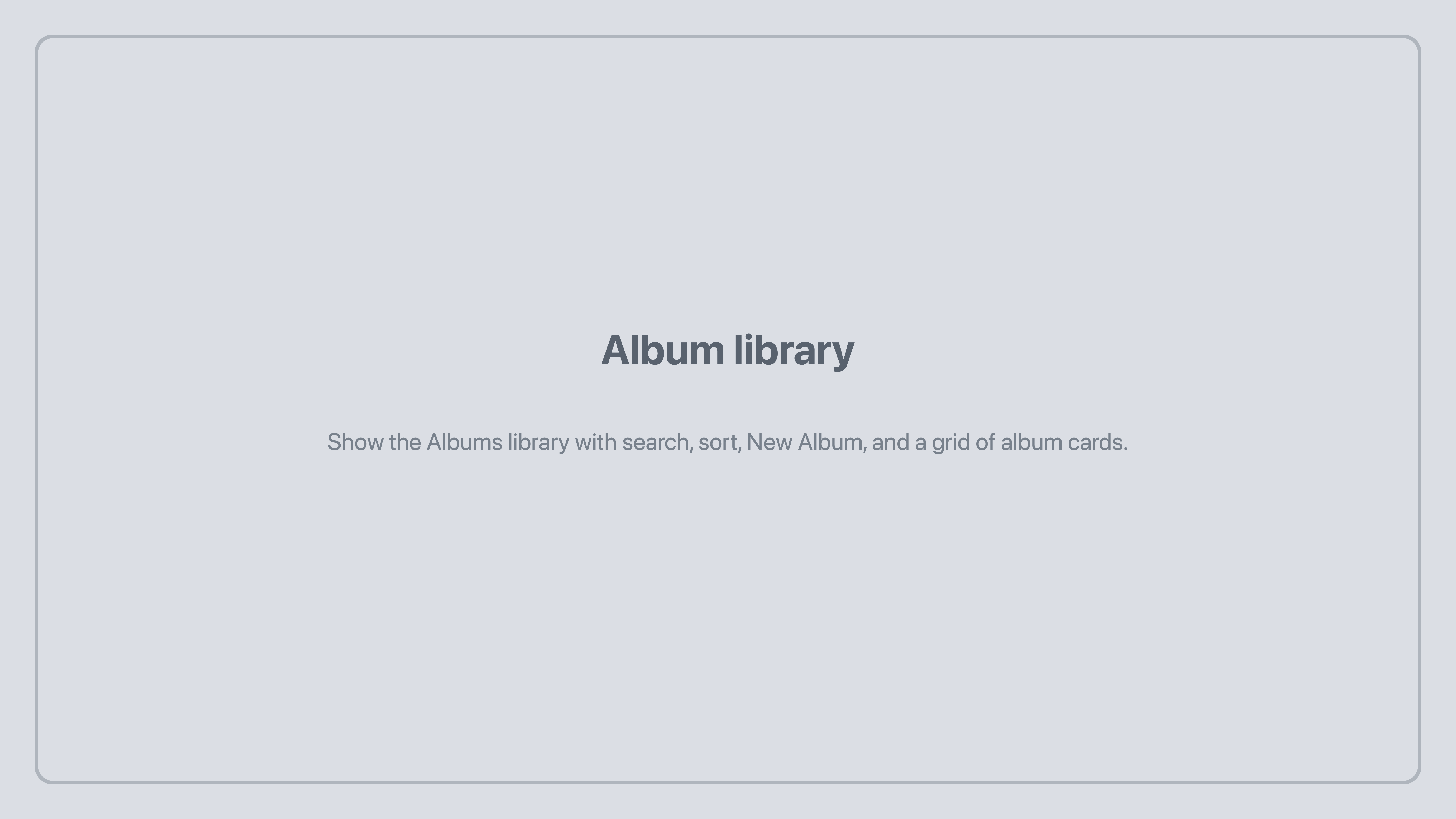 Tunedance album library placeholder