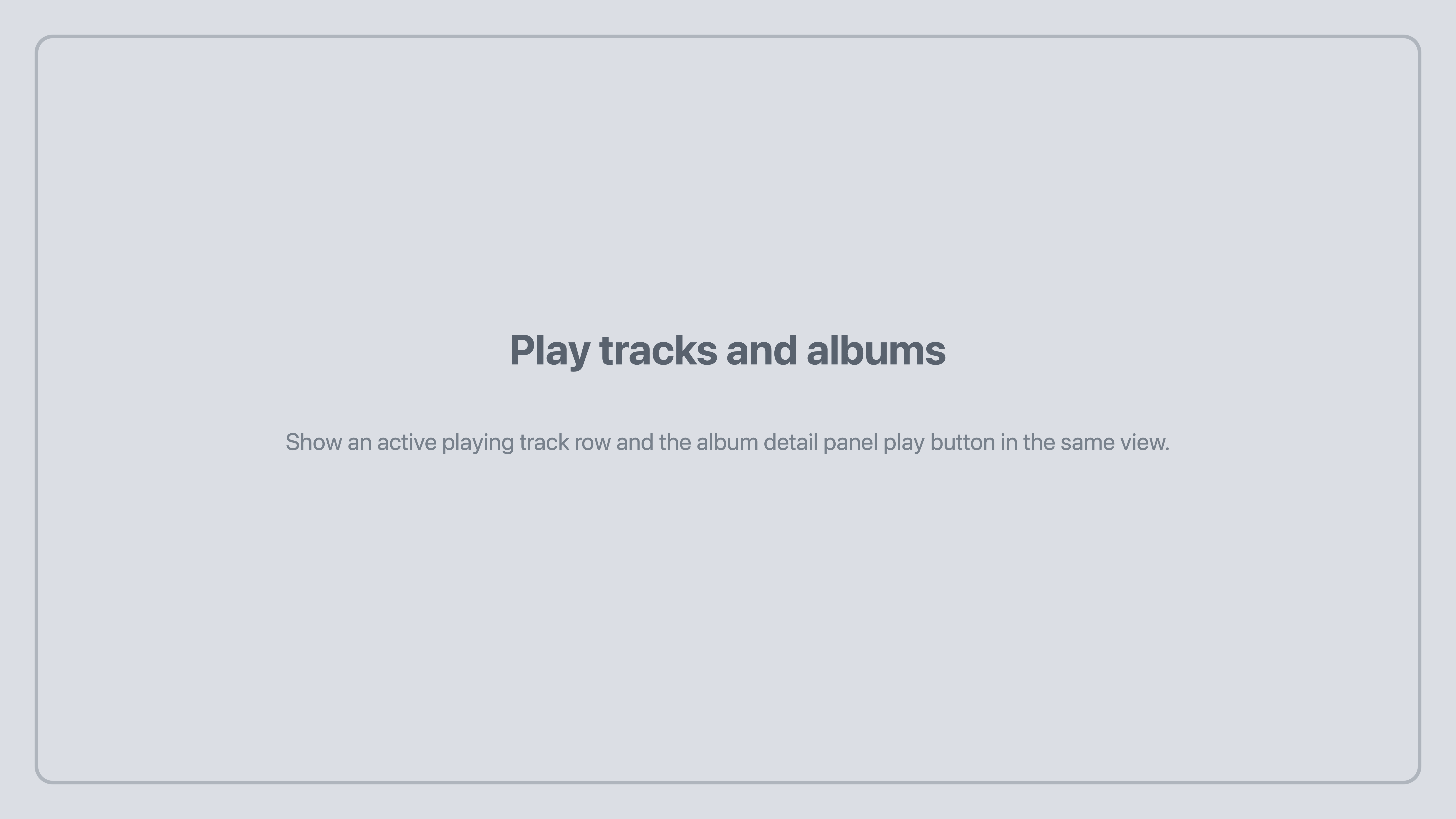 Tunedance play tracks and albums placeholder