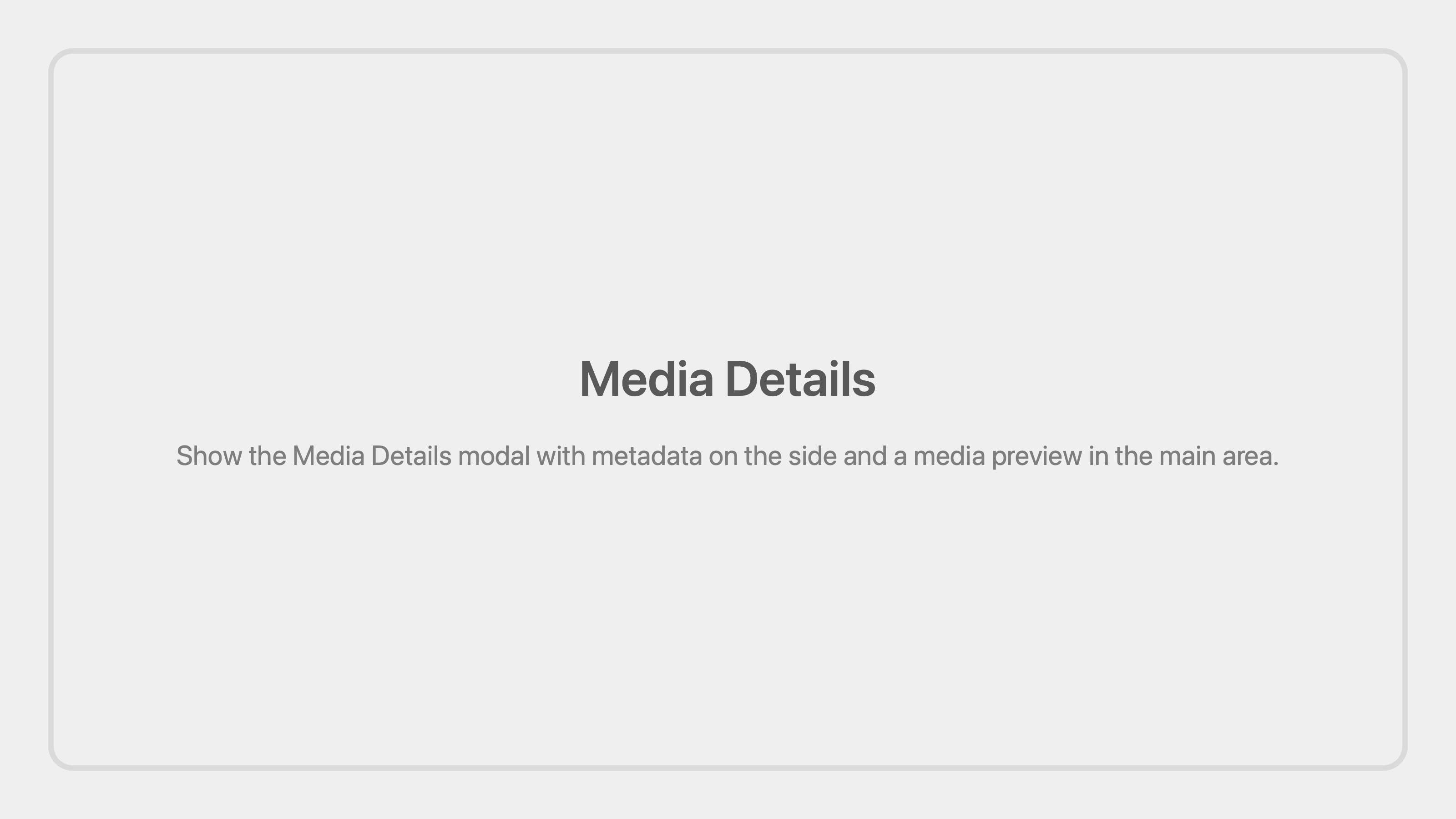 Cenematic media details placeholder