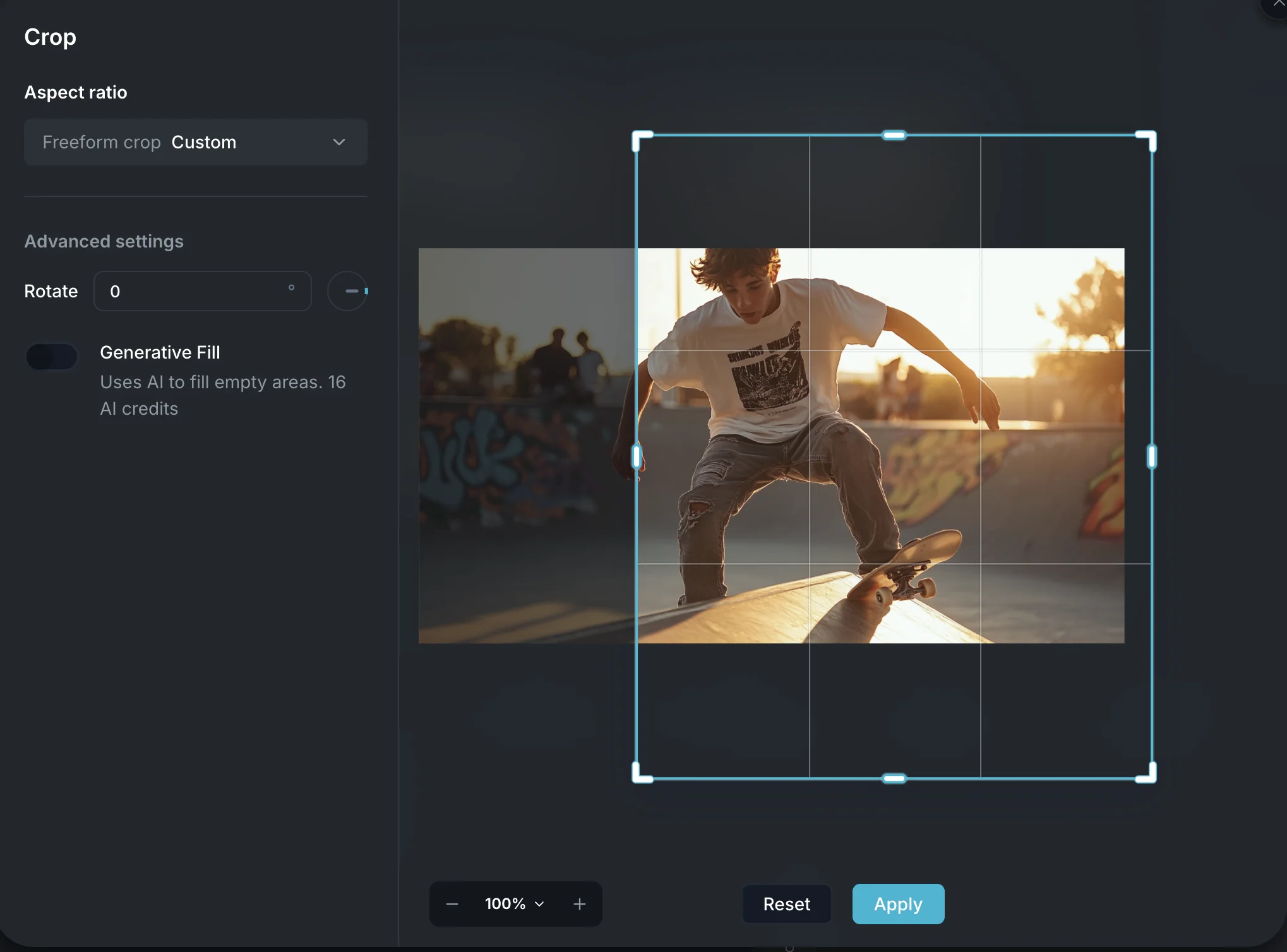 Crop editor