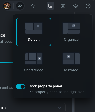 Layout mode selector