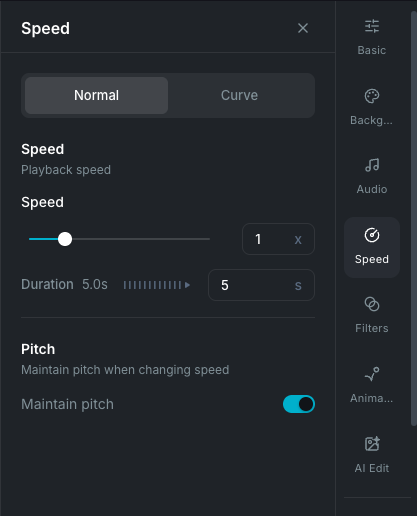 Speed normal mode